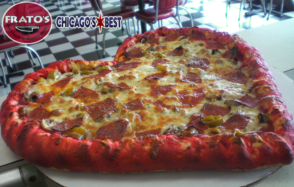 valentines day heart pizza logo