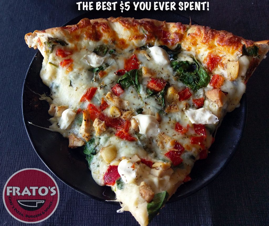 1-Pound Spinach Artichoke Pizza Slice! 2 SPINACH ARTICHOKE FULL VIEW