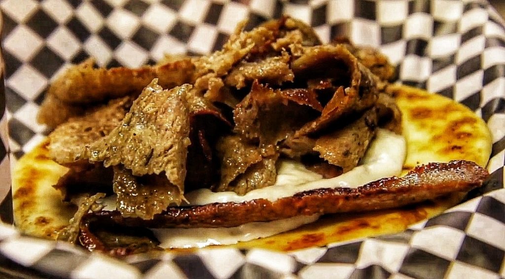 Gyro Sandwich Being Prepared