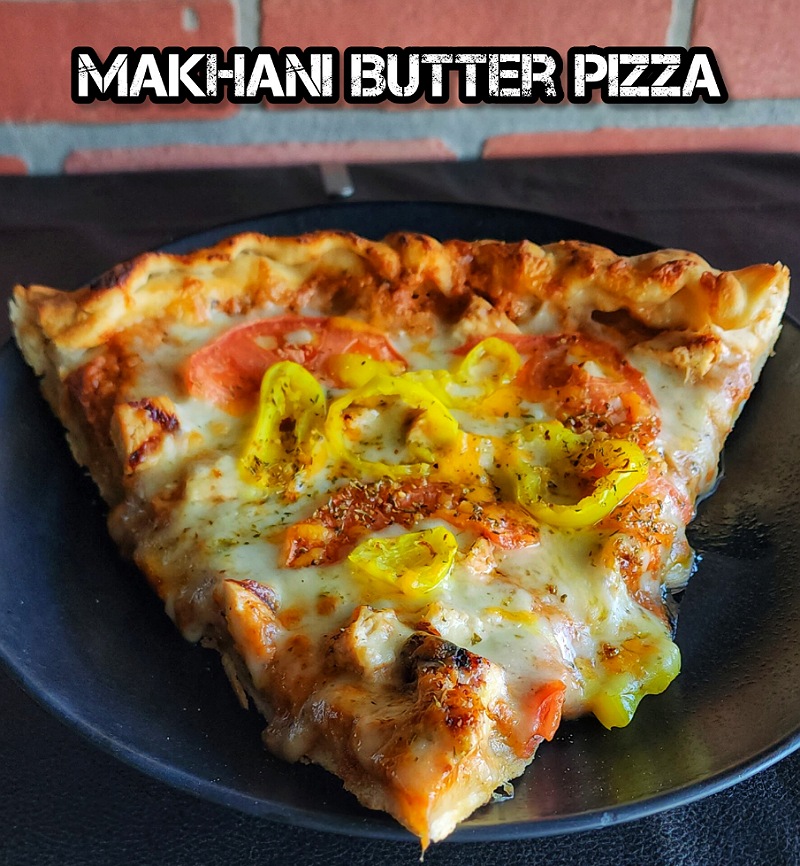 Butter Chicken Pizza Slice