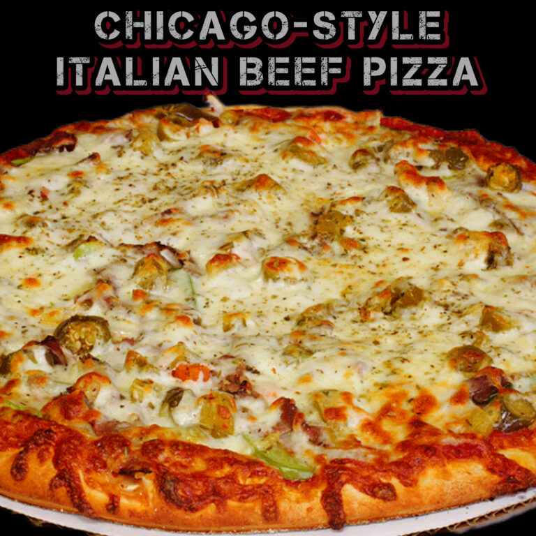 Frato's award-winning Chicago-style Italian beef pizza