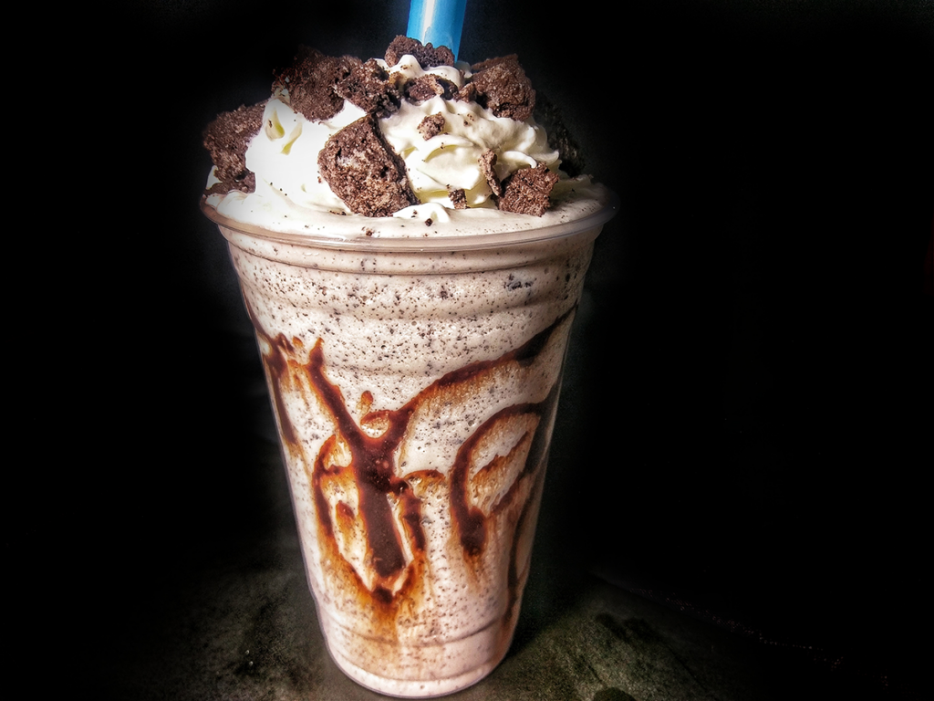 Frato's OREO Shake with crushed OREO cookies and whipped cream