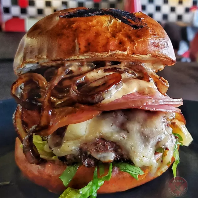Hawaiian Lava Burger from Frato’s Burger of the Month in Schaumburg, IL