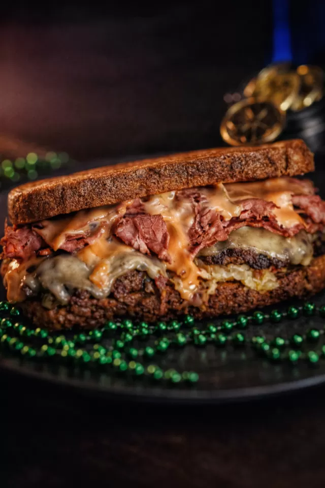 Reuben Burger from Frato’s Burger of the Month in Schaumburg, IL