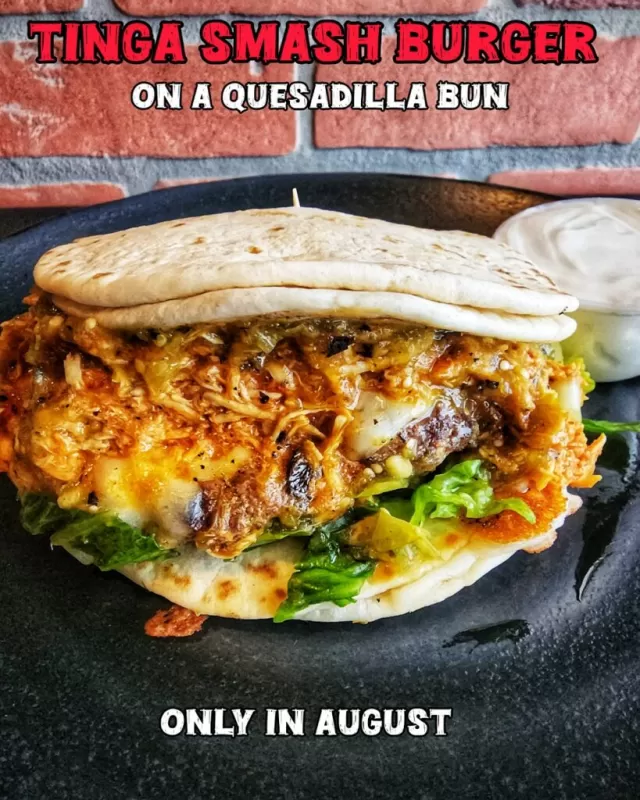 Tinga Smash Burger from Frato’s Burger of the Month in Schaumburg, IL