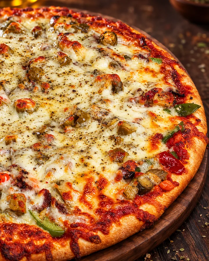 Frato’s Chicago-Style Italian Beef Pizza