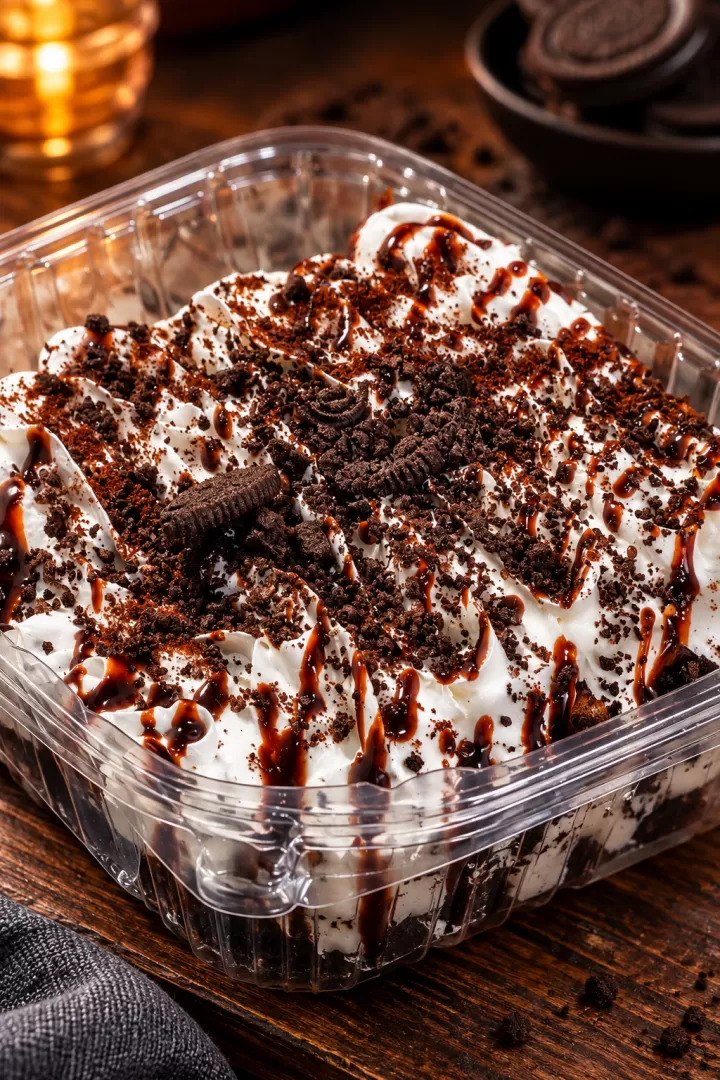 Frato’s Mocha Brownie with whipped cream and OREO crumble