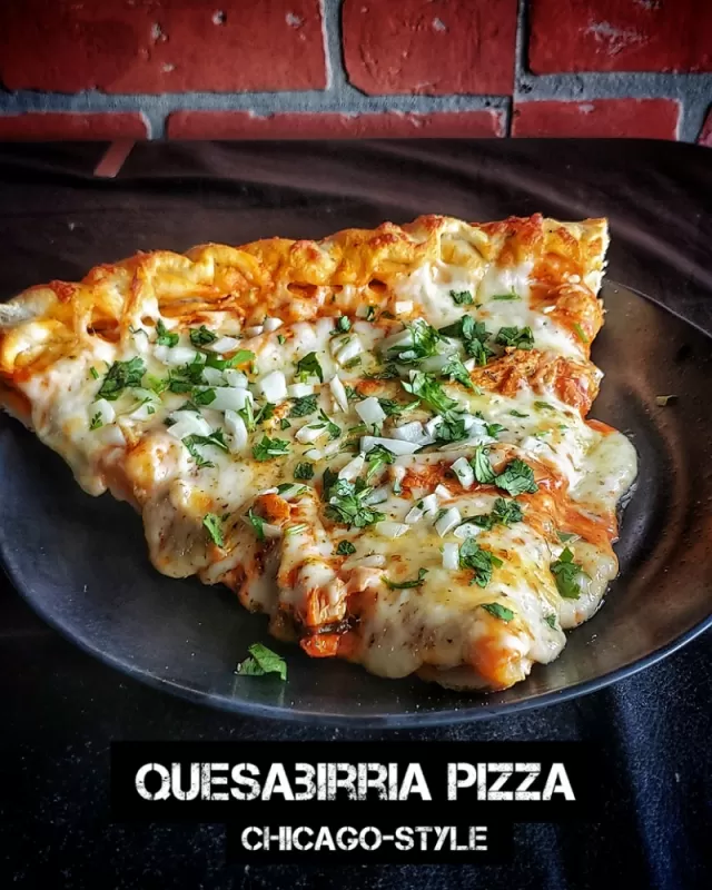 Quesabirria Pizza, a past Frato’s specialty pizza in Schaumburg, IL