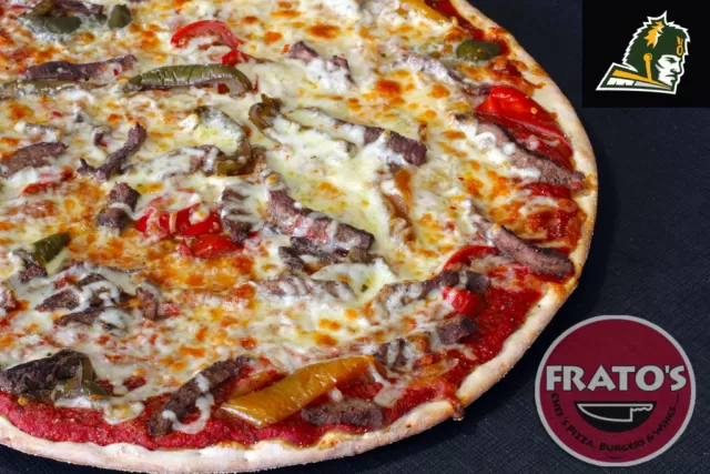 Steak Fajita Pizza, a past Frato’s specialty pizza in Schaumburg, IL