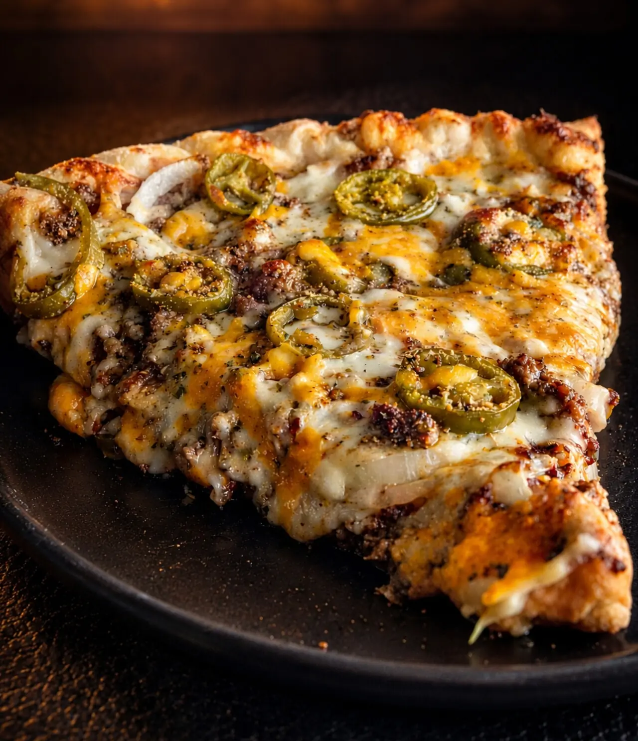 Frato’s pizza slice baked with Wagyu beef tallow
